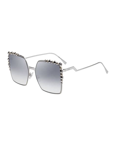 fendi can eye studded oversized square sunglasses|fendi sunglasses wendy williams.